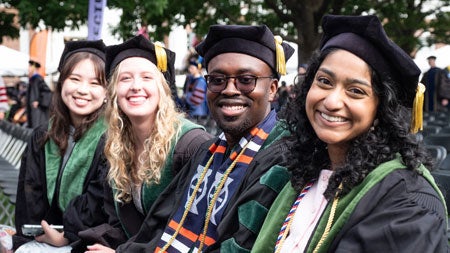 UVA SOM Graduation 2025 students smiling